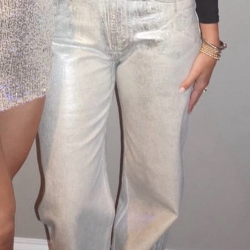 Abercrombie & Fitch Silver Straight Leg Pants